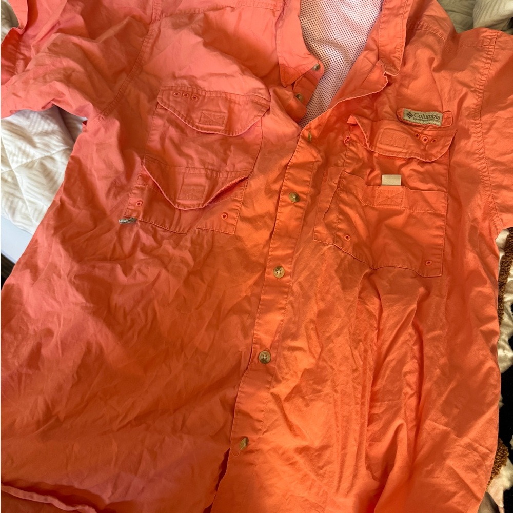 Columbia Orange Casual Shirt